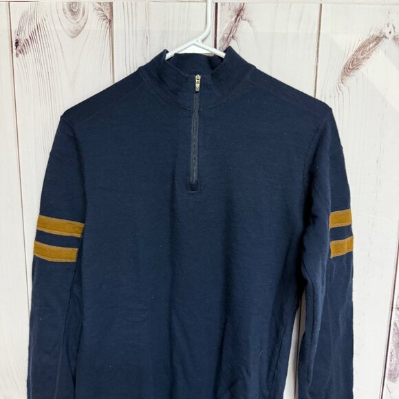 KÜHL Team Merino 1/4-Zip Men’s Medium Blue Ash Soft Wool EUC - Picture 2 of 14